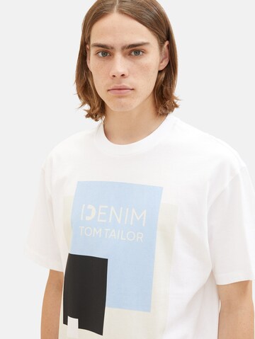 TOM TAILOR DENIM T-Shirt in Weiß