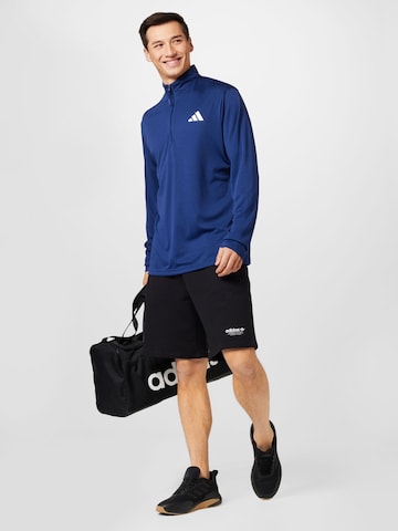 ADIDAS PERFORMANCE - Camisa funcionais 'Train Essentials Seasonal Long' em azul