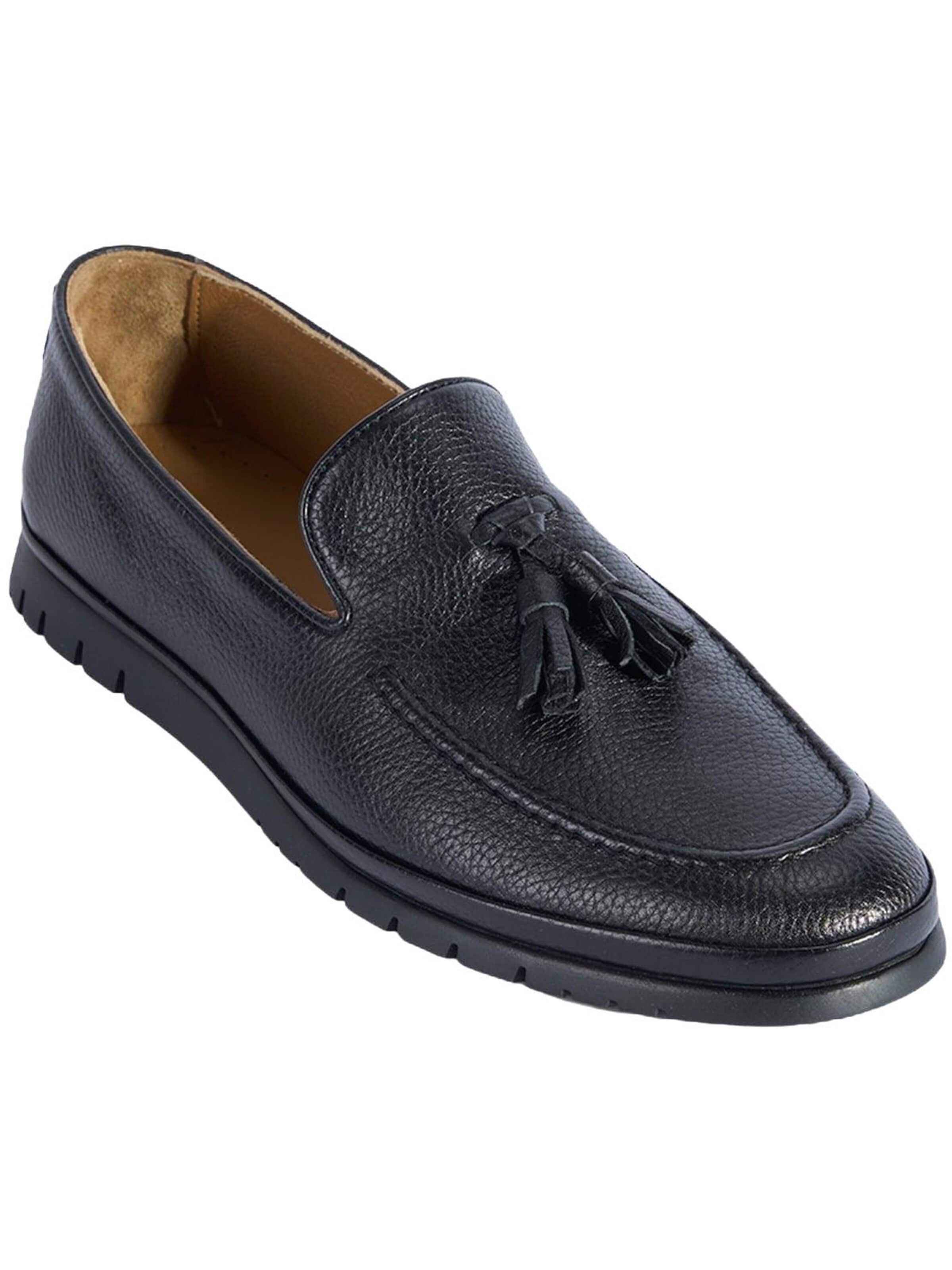 Mocassin 'DESA Herren-Lederslipper mit Quasten' Desa en noir : devant