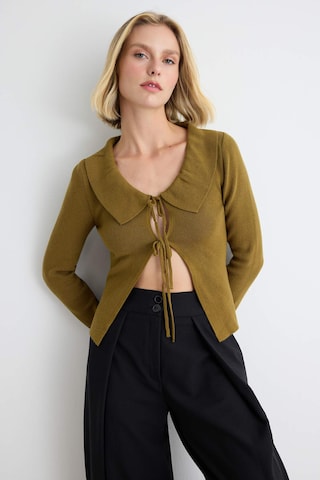 Trendyol Strickjacke in Grün: Vorderseite