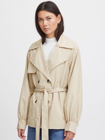 ICHI Mantel  ' Funola ' in Beige: Vorderseite