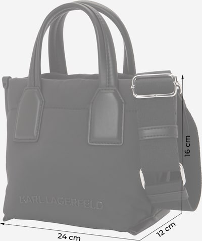 Karl Lagerfeld Ručna torbica 'IKON' u crna / bijela, Pregled proizvoda