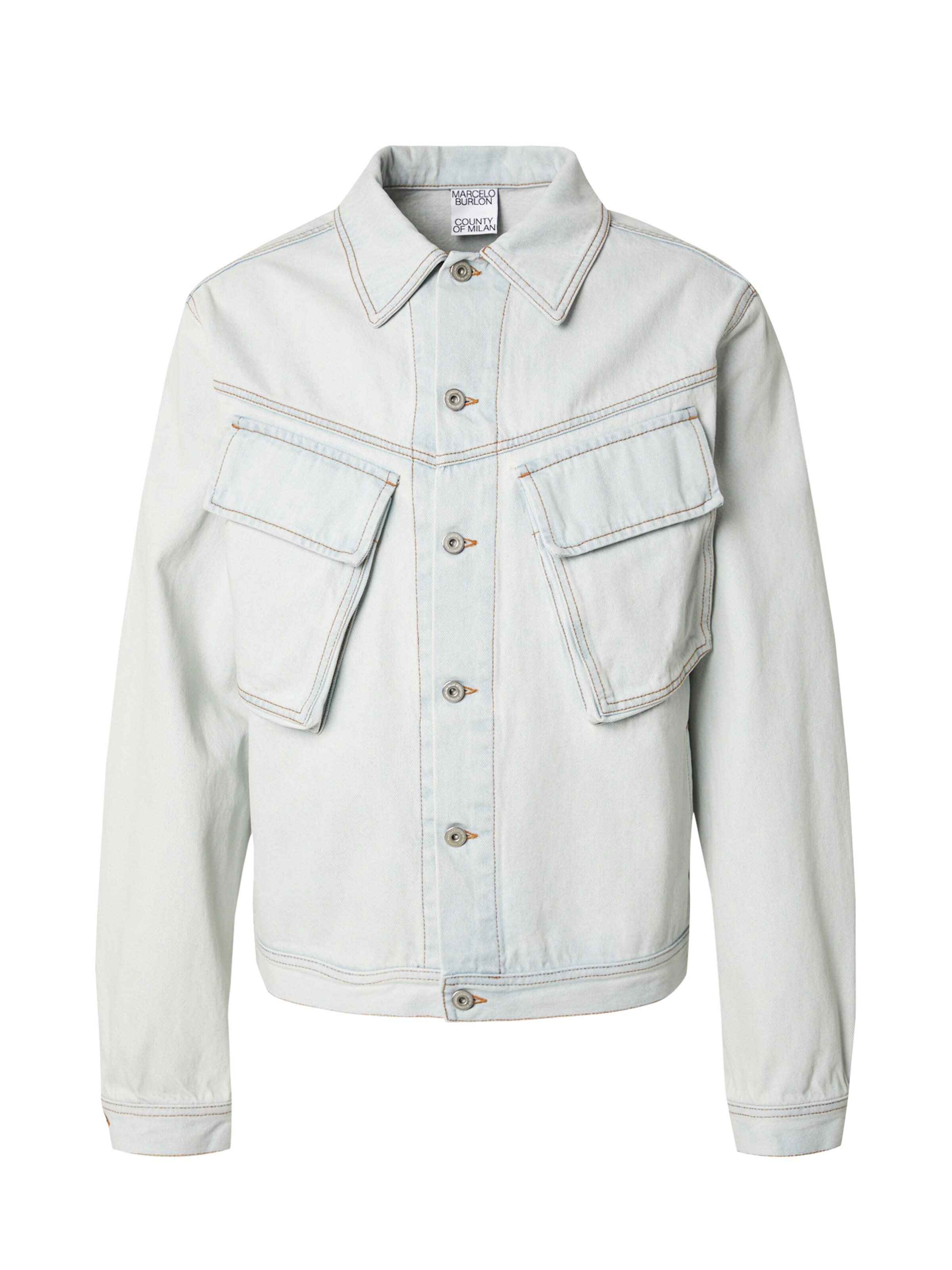 Marcelo Burlon Jacke in Blau: Vorderseite