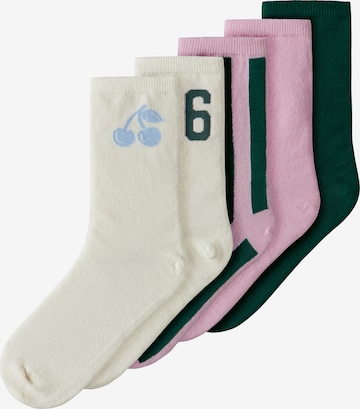 NAME IT Socks 'NKFVILDE 5P SOCK' in Green: front