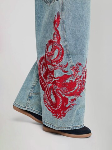 Ed Hardy Loose fit Jeans 'Dragon' in Blue