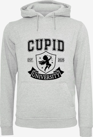 F4NT4STIC Sweatshirt 'Cupid University Valentinstag' in Grijs: voorkant