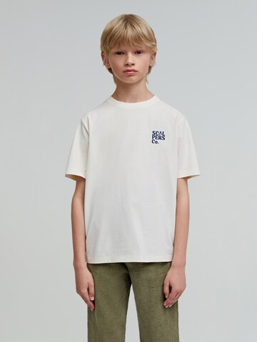 Scalpers T-shirt 'Worldwide' i vit: framsida