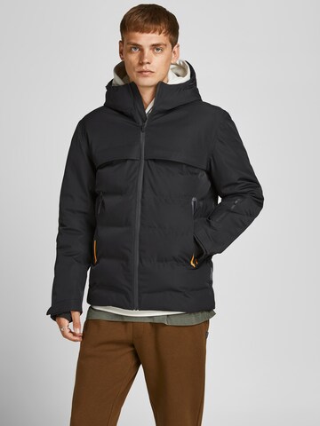 JACK & JONES Winter Jacket 'Darwin' in Black: front