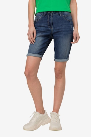 LAURASØN Slimfit Jeans in Blauw: voorkant