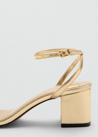 MANGO Strap Sandals 'Tica' in Gold