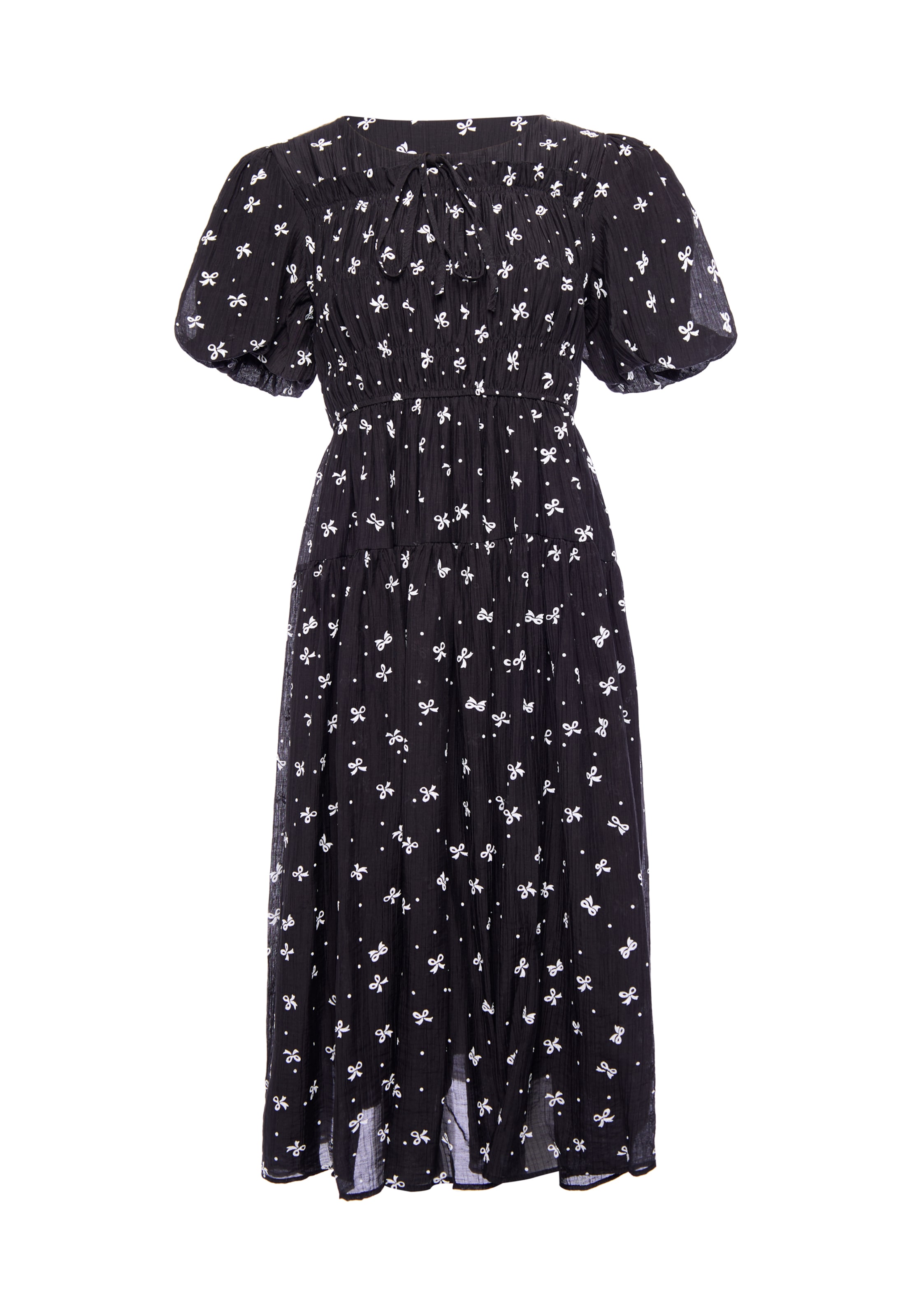 Usha - Vestido en negro: frente