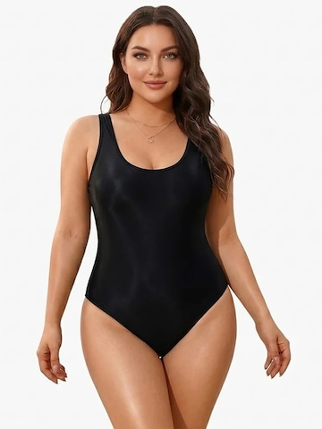 Shapetape Classic Shaping Swimsuit 'Corrigerende Badpak' in Black: front