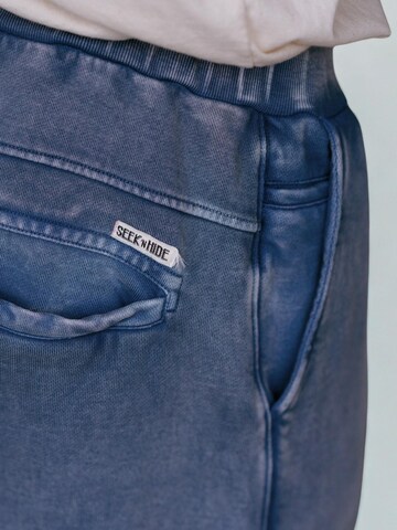 Seek 'n Hide Tapered Sportbroek 'Denim Washed Jogger' in Blauw
