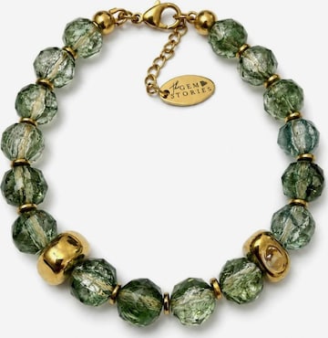 THE GEM STORIES JEWELRY Bracelet 'Wings of Light' in Green: front
