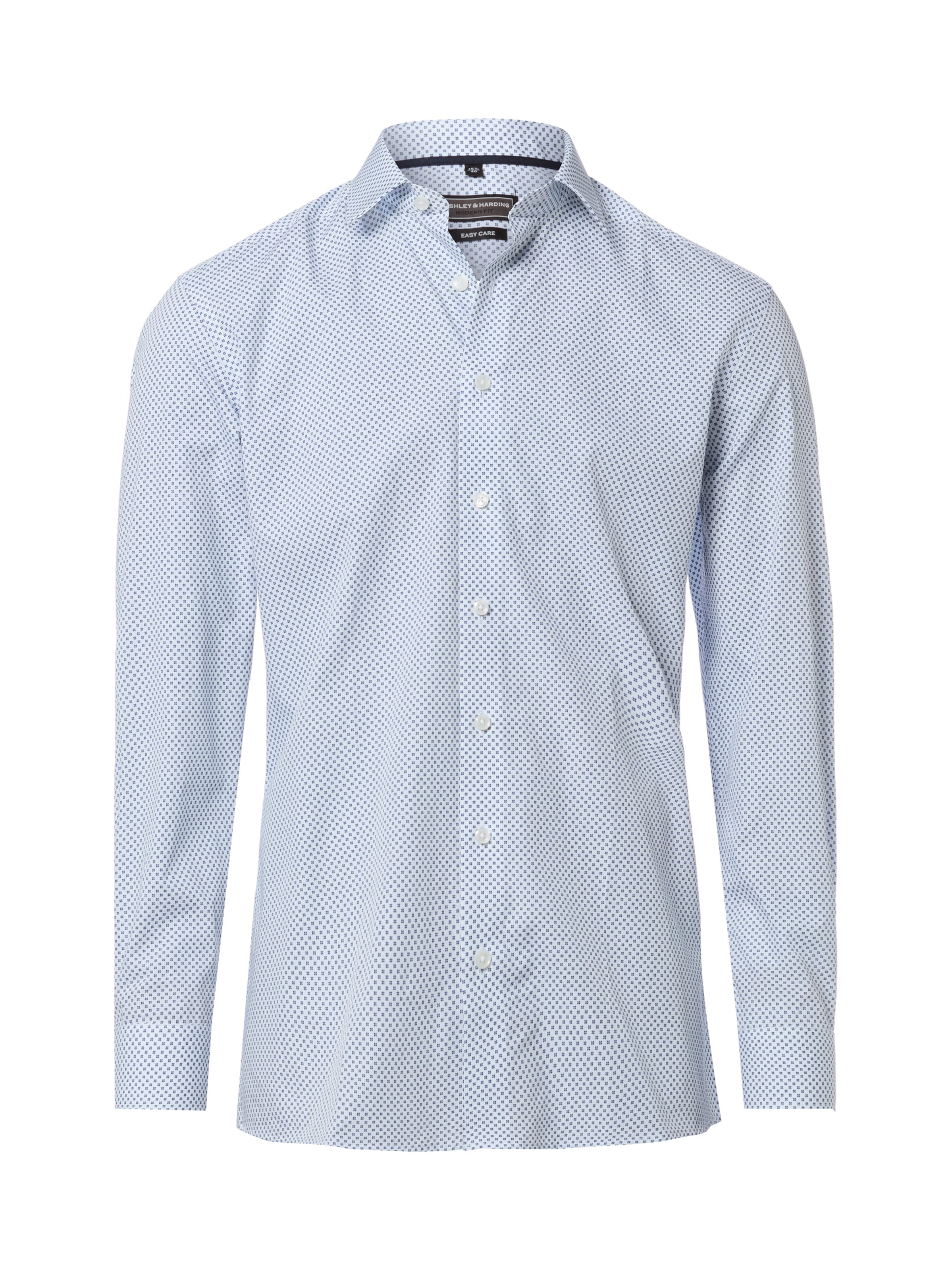 Finshley & Harding Businesshemd 'Easy Care' in Blau: Vorderseite