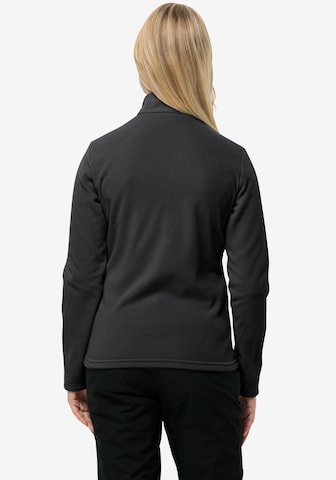 JACK WOLFSKIN Athletic Fleece Jacket 'TAUNUS' in Black