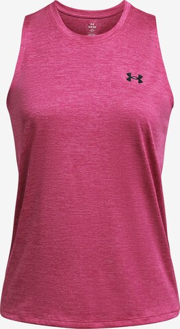 UNDER ARMOUR Sports Top 'Tech Twist' in Pink: front