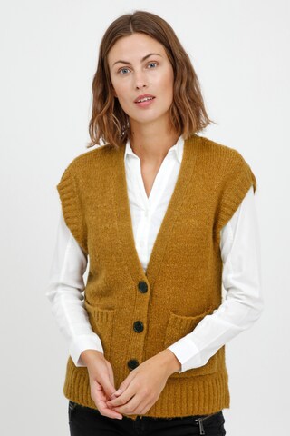 Fransa Knit Cardigan 'FRCEDARKI' in Gold: front