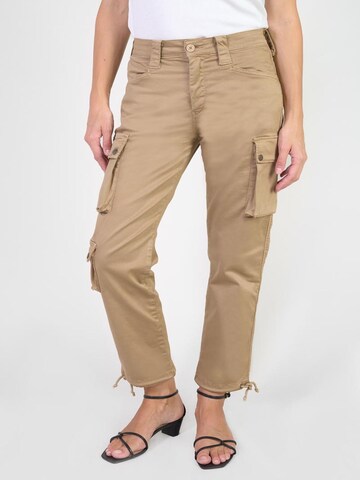 Le Temps Des Cerises Regular Cargobroek in Beige: voorkant