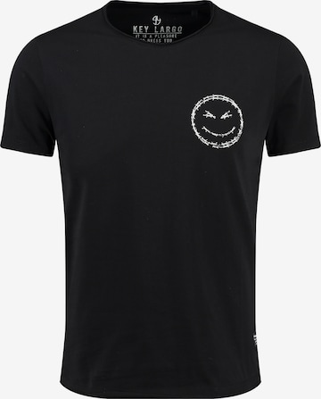 Tricou 'MT THINK' de la Key Largo pe negru: față