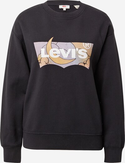 LEVI'S Sweatshirt in pastellgelb / pastelllila / schwarz / weiß, Produktansicht