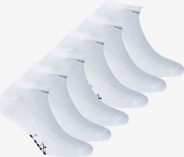 Diadora Ankle Socks in White: front