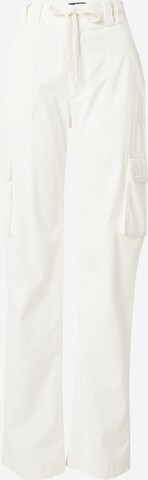 Loosefit Pantalon cargo HOLLISTER en blanc : devant