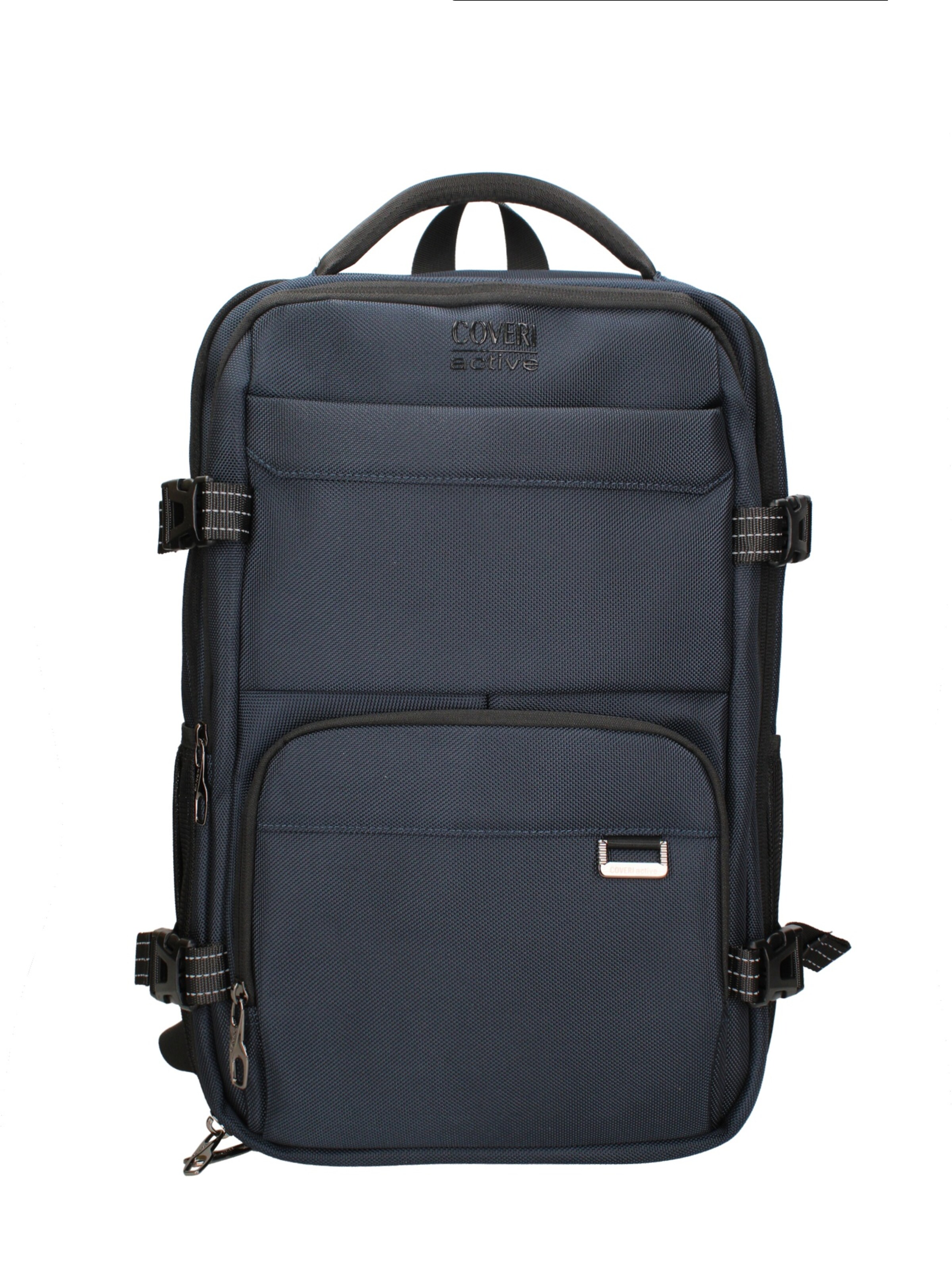 Zaino 'Zaino Coveri unisex poliestere 100% - Chiusura zip e tasche laterali' di Coveri Collection in blu: frontale