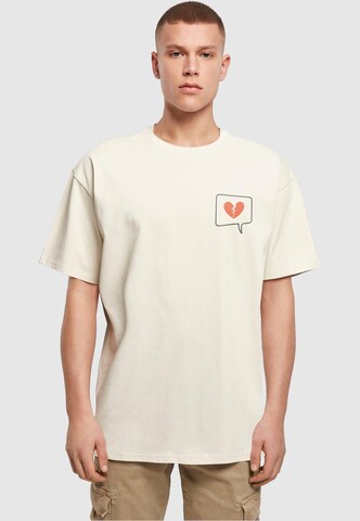 Merchcode Shirt 'Heartbreak' in Beige: front