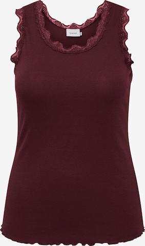 Fransa Curve Top in Purple: front