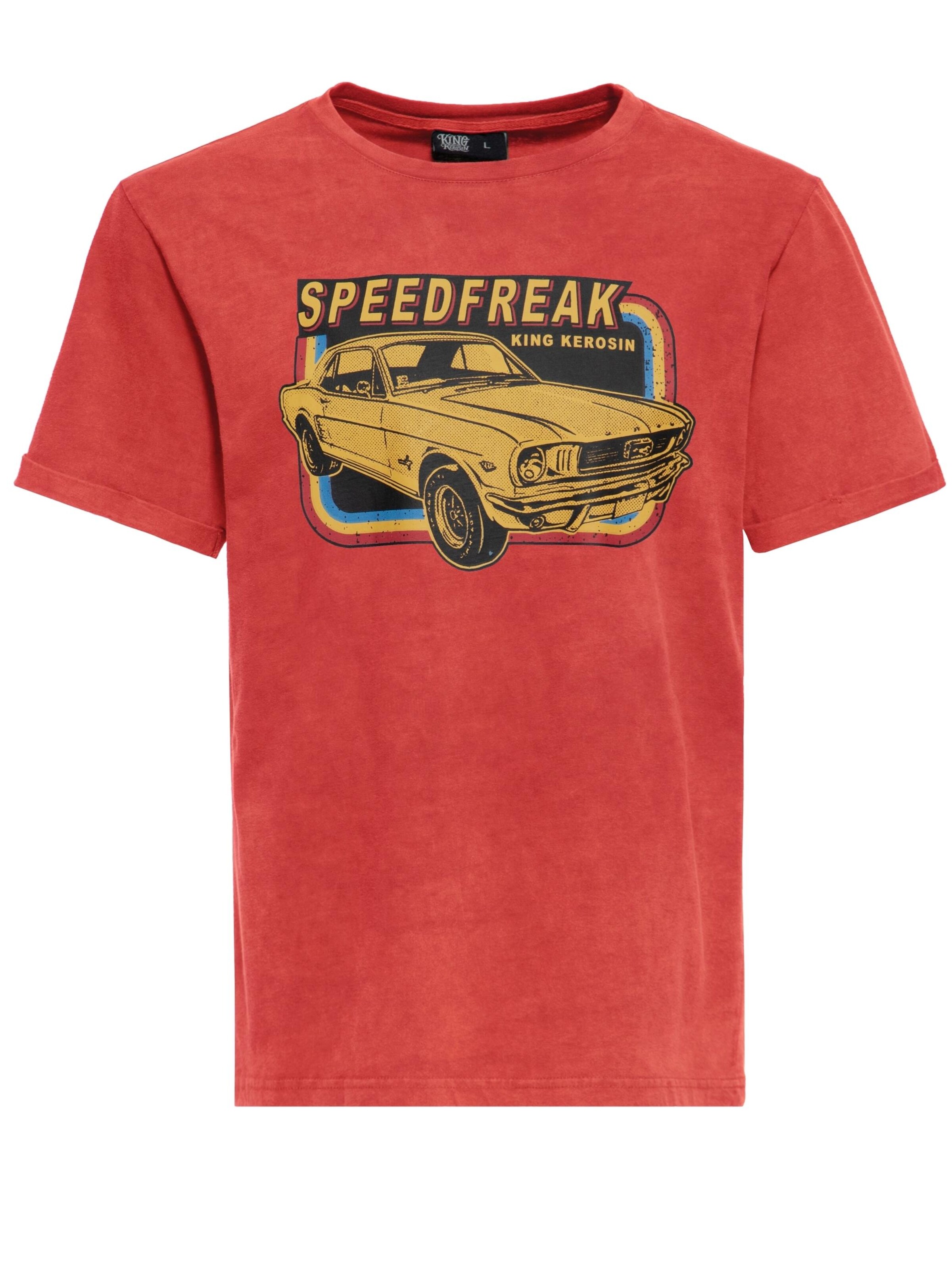 King Kerosin Shirt 'Speedfreak' in Red: front