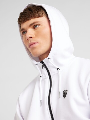 EA7 Emporio Armani - Sudadera con cremallera en blanco