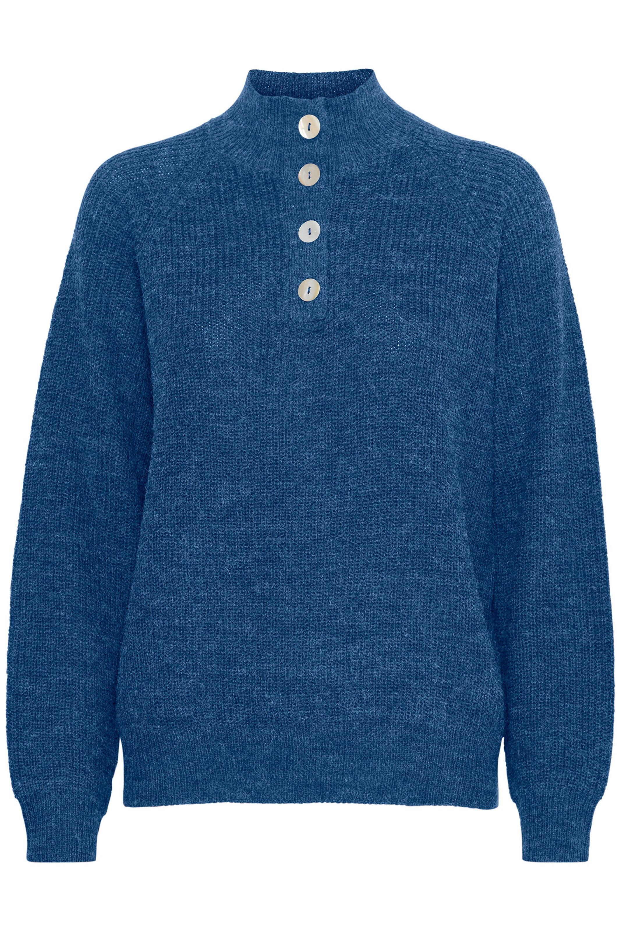 ICHI Pullover 'Novo' in Blau: Vorderseite