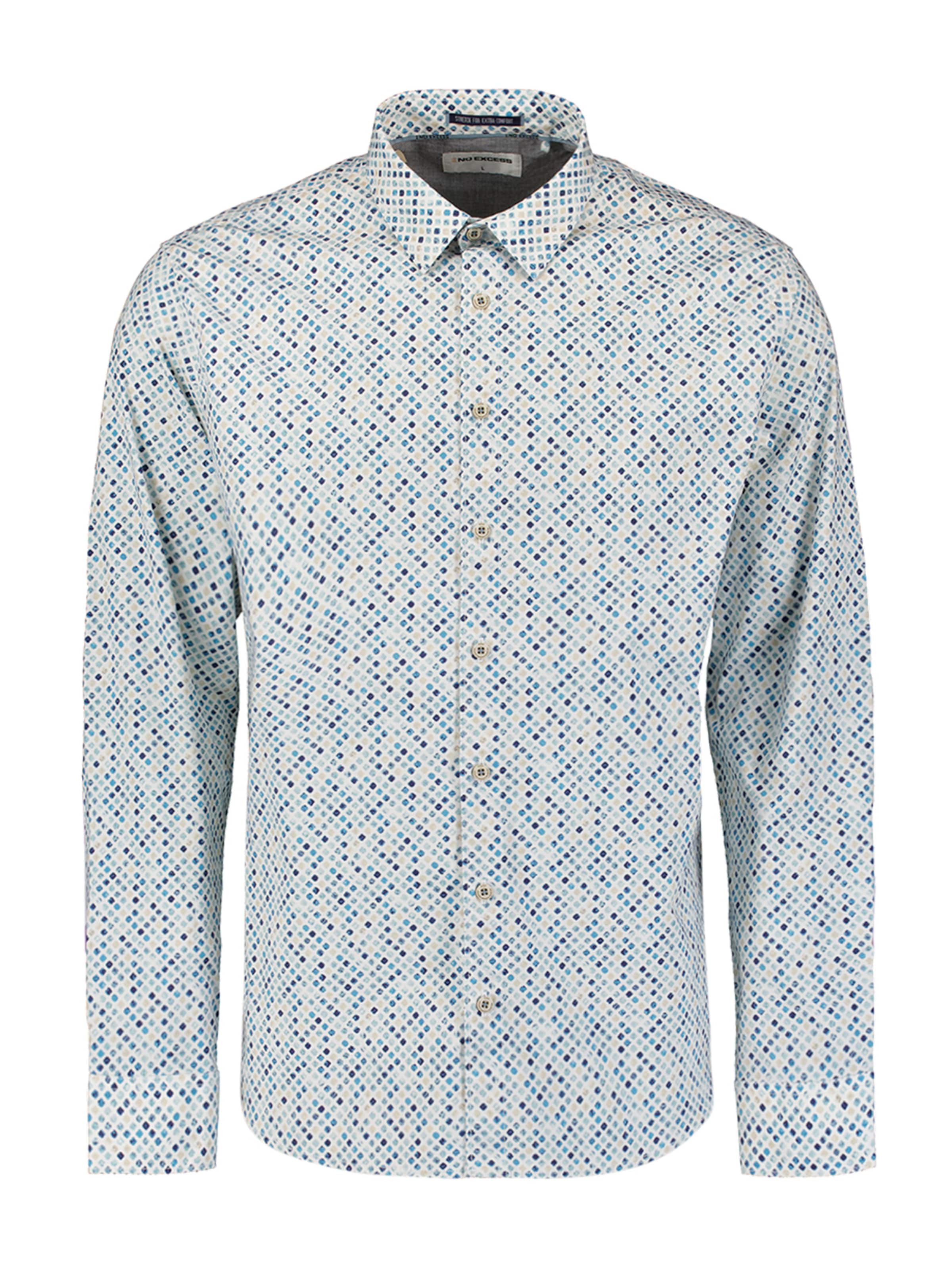 No Excess Slim Fit Hemd in Blau: Vorderseite