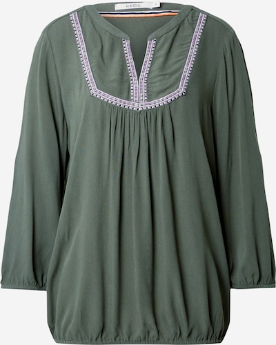 CECIL Blus i khaki / lila / vit, Produktvy