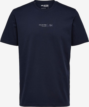 SELECTED HOMME - Camiseta 'Boris' en azul: frente