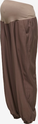 Only MaternityLoosefit Harem hlače 'OLMCAMILLE' - smeđa boja: prednji dio