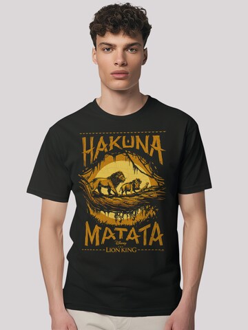 F4NT4STIC T-Shirt 'Disney König Der Löwen Hakuna Matata' (GOTS) in Schwarz: Vorderseite