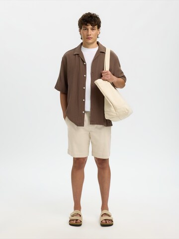 SELECTED Regular Trousers 'SLHHarvey' in Beige