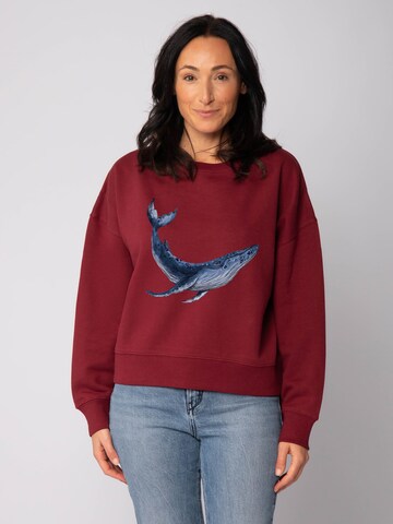 Watapparel Sweatshirt 'Wal ' in Red: front