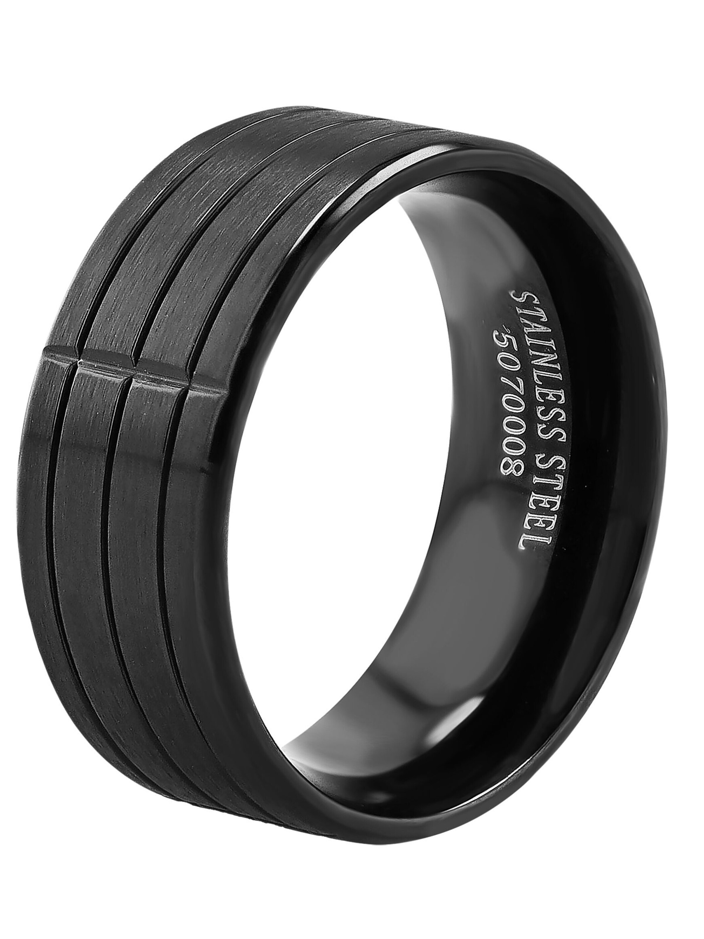 Akzent Ring 'Mileno, langlebig' in Black
