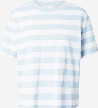 SELECTED FEMME T-Shirt 'Essential' in hellblau / weiß, Produktansicht