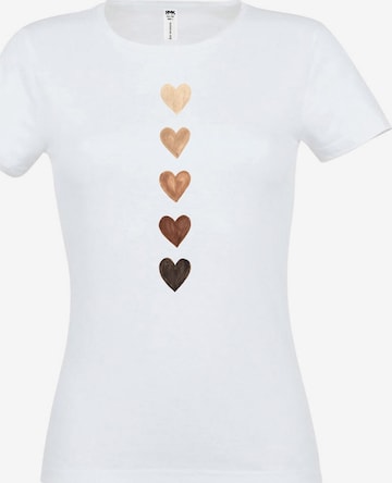 RMK Shirt 'Herz' in White: front
