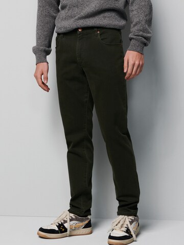 MEYER Slim fit Trousers in Green: front