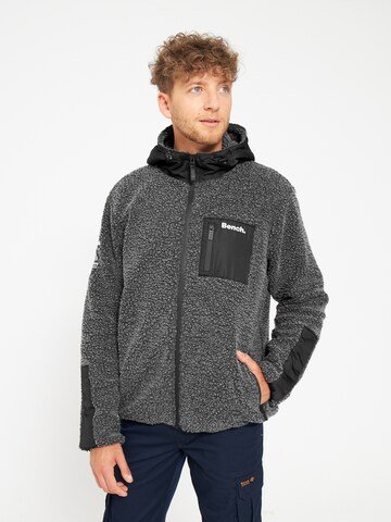 BENCH Fleece Jacket 'BRECON' in Grey: front