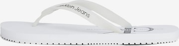 Calvin Klein Jeans Teenslippers in Wit: voorkant