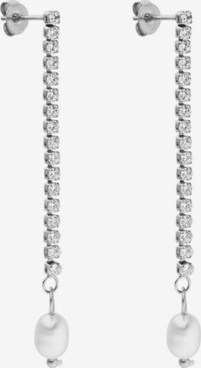 PURELEI Boucles d'oreilles 'Shimmering Pearl' en argent / blanc perle, Vue avec produit