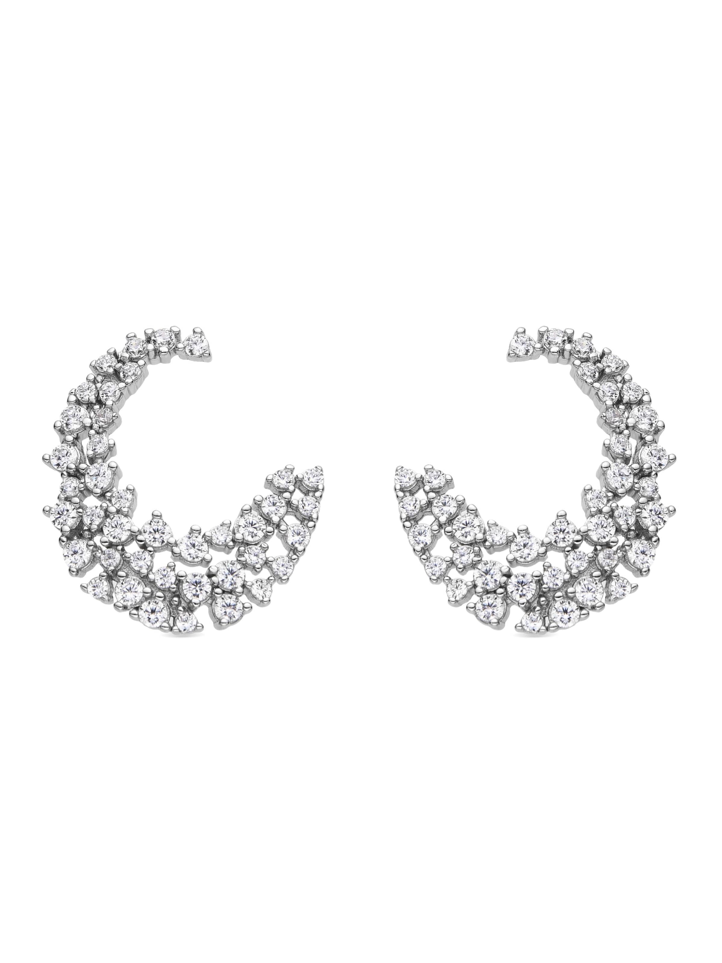 Boucles d'oreilles 'Niard' Luxenter en argent : devant