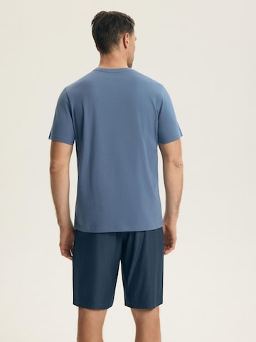 Henderson - Pijama corto 'Schlafanzug Shorty Kurzarm Rundhalsausschnitt Shorts Baumwolle Post' en azul