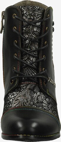 Laura Vita Lace-Up Ankle Boots in Black